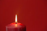 Red candle burning bright