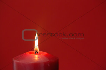 Red candle burning bright