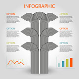 business infographic 6 steps timeline