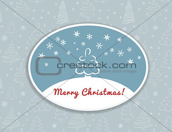 Merry Christmas postcard design
