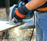 Carpenter Sawing