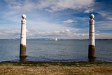 Famous Columns Wharf (Cais das Colunas) at Commerce Square, Lisb