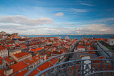 View from the famous tower on the Tejo river in Lisbon,Portugal