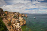 Famous cliffs of Ponta de Piedade, Lagos, Algarve, Portugal