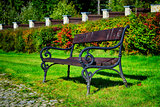 Old bench in park