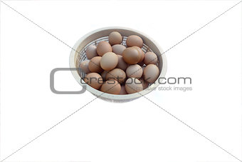 eggs on white background.
