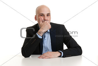 Portrait of a thoughtful businessman
