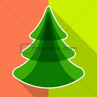 flat christmas tree