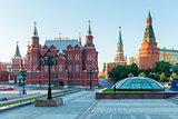 cityscape downtown Moscow. View of the History Museum