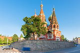 panoramic shot of St. Basil's Cathedral in Moscow
