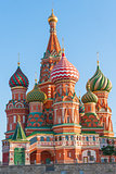 beautiful dome of St. Basil's Cathedral on Red Square in Moscow