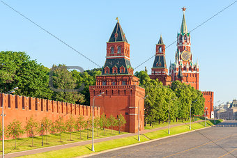 famous Kremlin in Moscow on a sunny morning