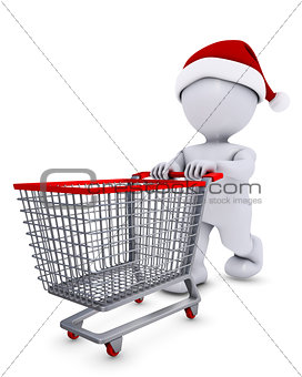 Morph Man with christmas shopping cart