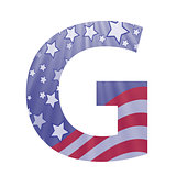 american flag letter G