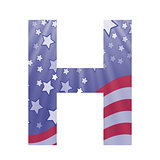 american flag letter H