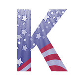 american flag letter K