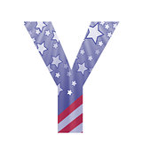american flag letter Y