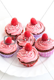 Tasty raspberry cupcakes 