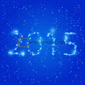 Shiny Blue Neon 2015 Numbers