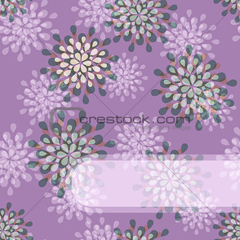 Purple Floral Invitation Card