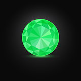 Green Round Emerald