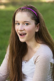 Teen with Braces Laughing