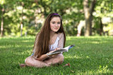 Cute Teen Studying