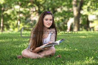 Cute Teen Studying