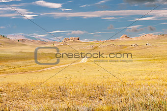  Landscape of field in the mountain