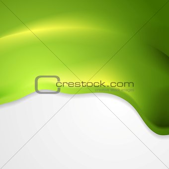 Bright green waves elegant design