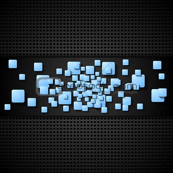 Abstract blue squares vector background