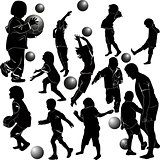 children playing ball
