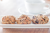 Healthy cookies with coffee cup