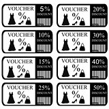 Vouchers set for women clothes and accessories