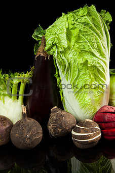Colorful vegetable still life.
