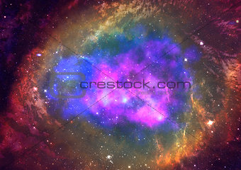 Star field in space a nebulae and a gas congestion.