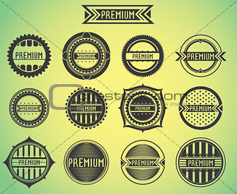Set of promotion sale symbol stamps vector
