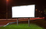 Billboard on highway by night