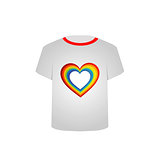 T Shirt Template- Colorful Hearts