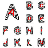 Design ABC letters from A to M