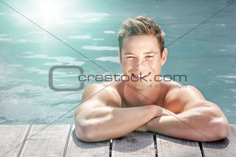man at the pool
