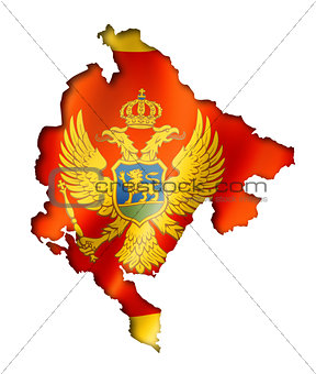 Montenegro flag map