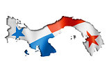 Panamanian flag map