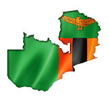 Zambian flag map