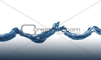 Blue water splash