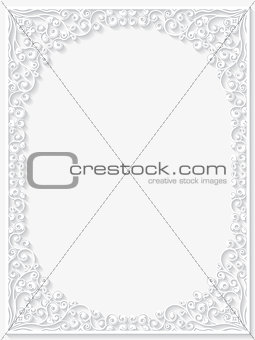 Paper floral frame