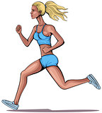 Young girl running