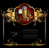 ornate frame with beer elements
