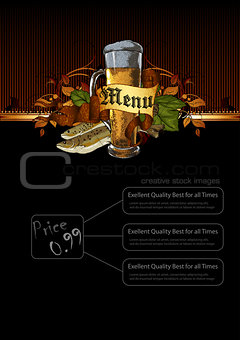ornate frame with beer elements