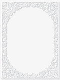 Paper floral frame. Vector illustration